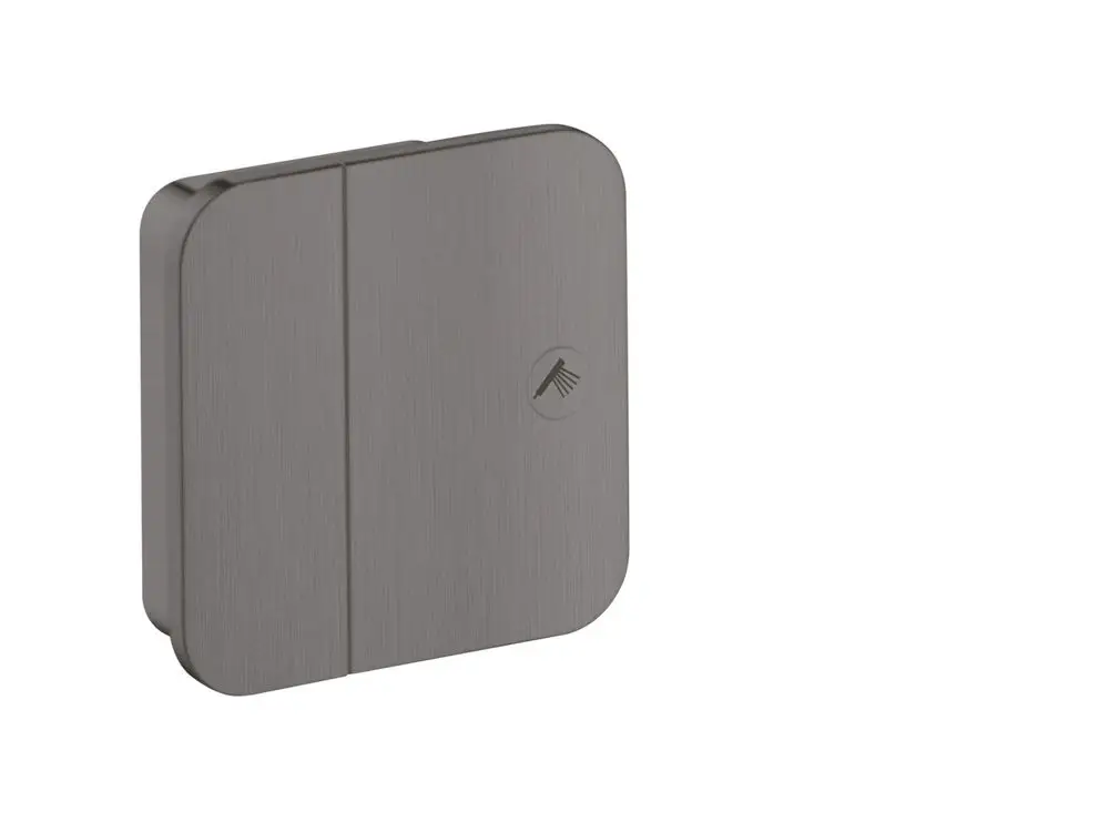 Schwarzes Unterputzventil mit geb brushed Oberfläche, von der Marke AXOR. Ergonomisches Design für eine unauffällige Installation in modernen Badezimmern.